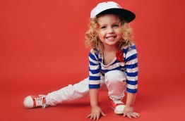 Blue and white striped jersey